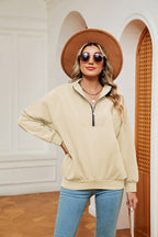 Half-zip Dropped Shoulder Sweatshirt (22)