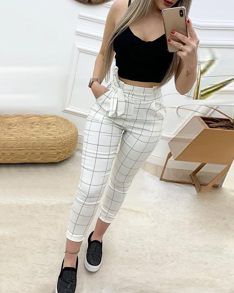 White Plaid Pants photo 4