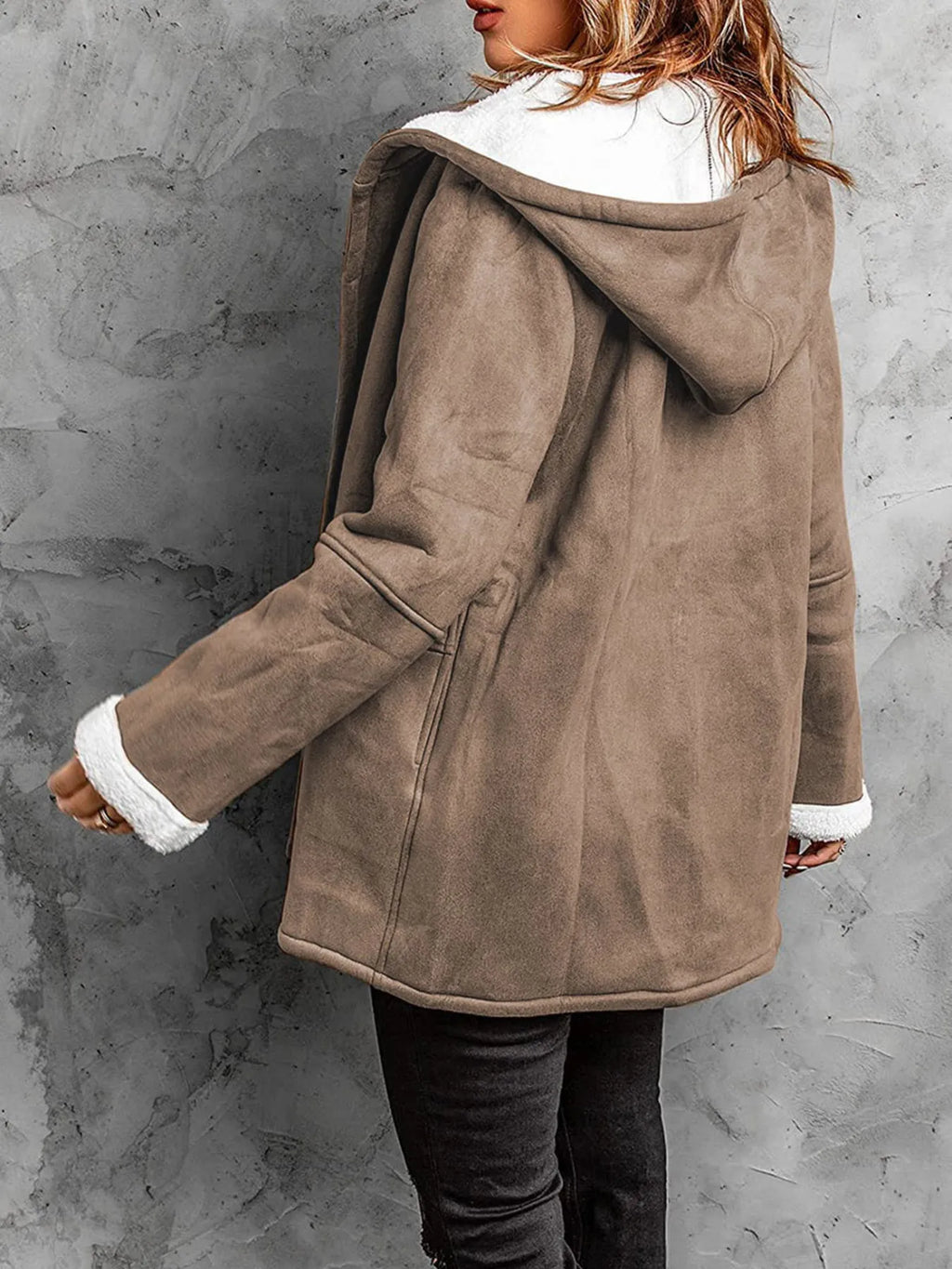 Full Size Cozy Sherpa Lined Toggle Coat Hood Plus (3)