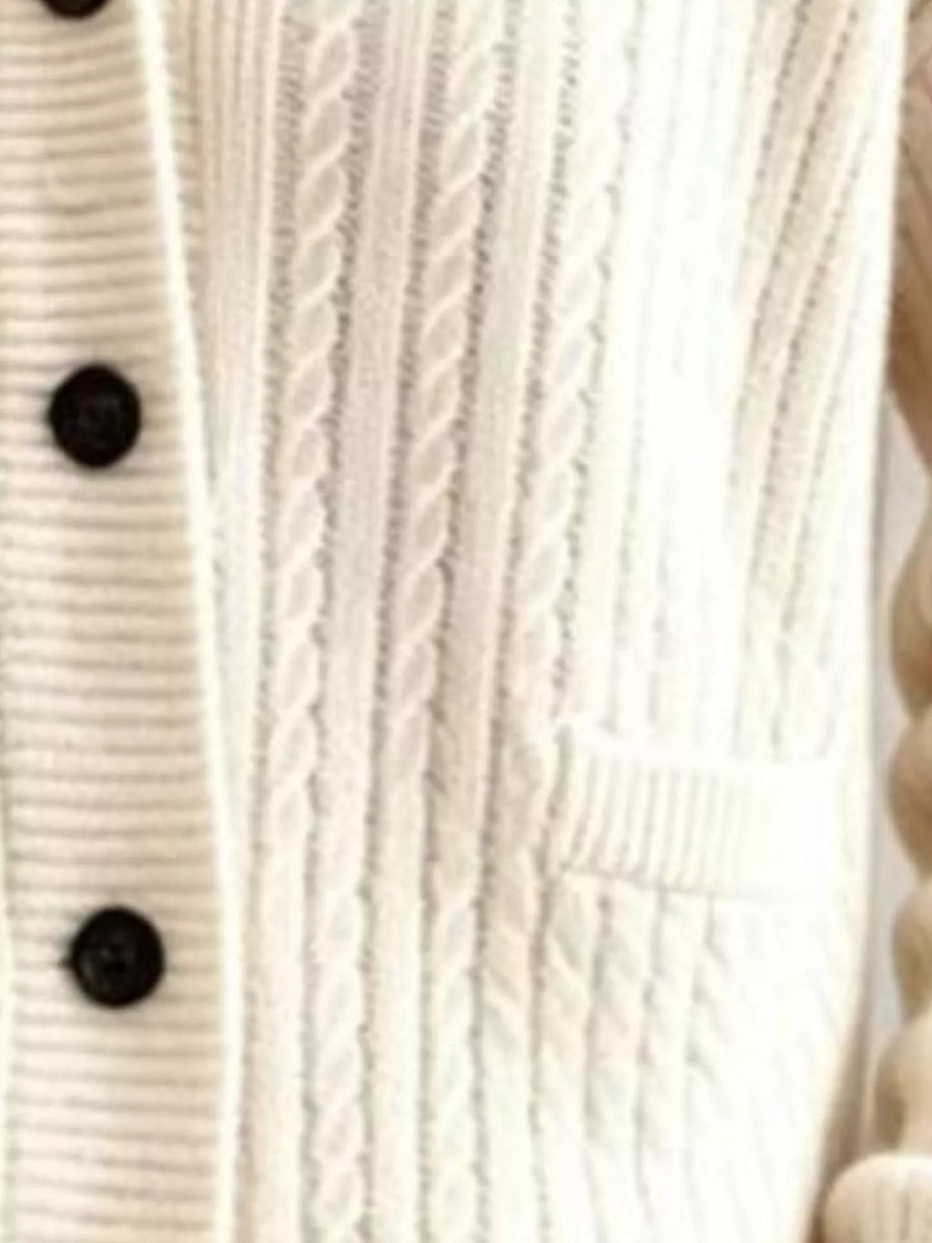 Full Size Shawl Collar Cable Knit Cardigan Plus (8)