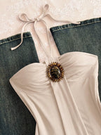 Embellished Front Halter Neck Cami (4)