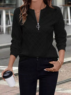 Textured Quarter-zip Sweatshirt (8)