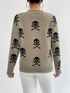 Patterned Drop Shoulder Sweater (12)
