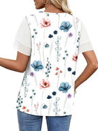 Layered Short Sleeve Round Neck T-shirt (36)