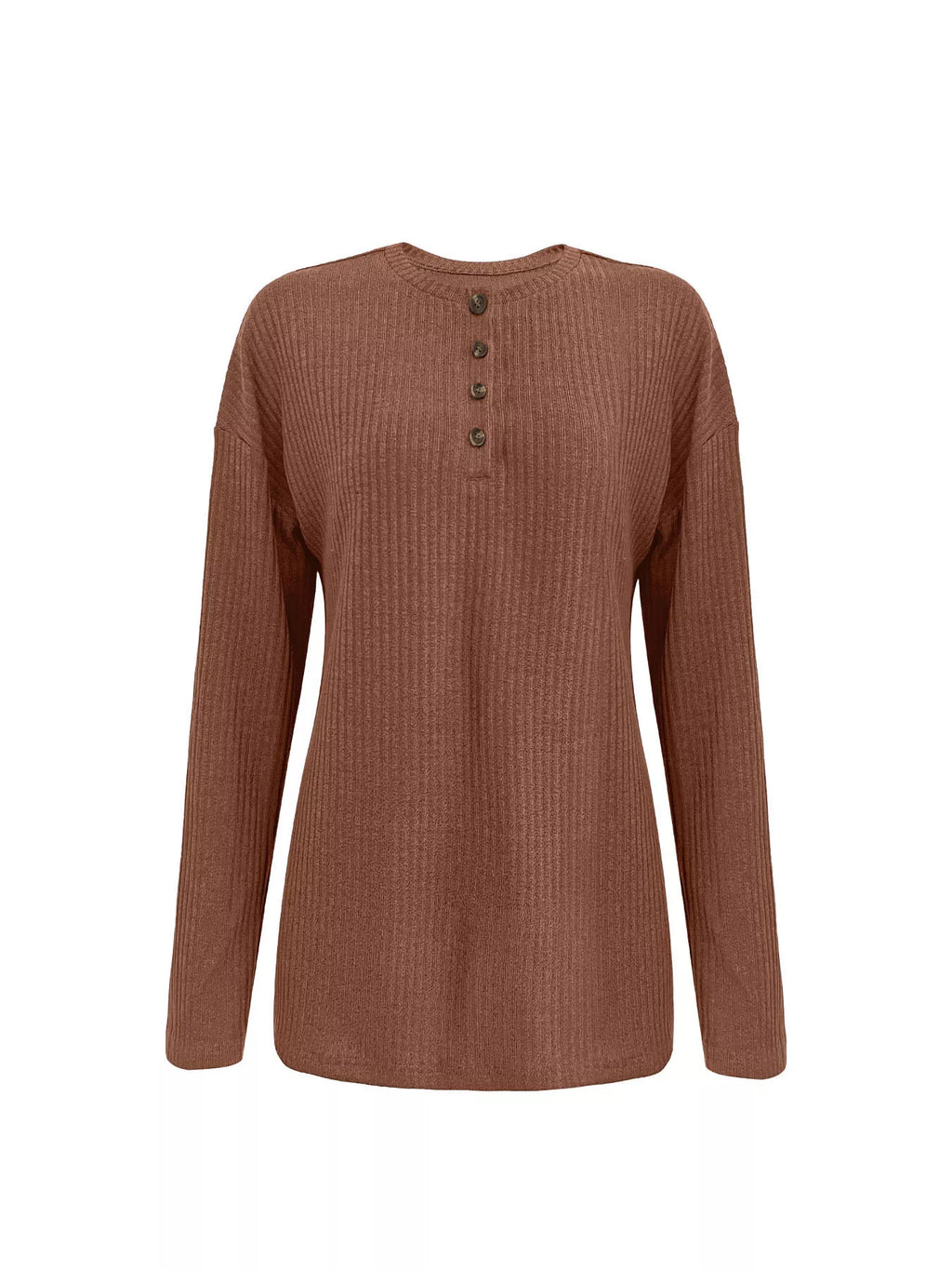 Button-detail Dropped Shoulder Top (10)