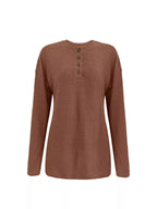 Button-detail Dropped Shoulder Top (10)