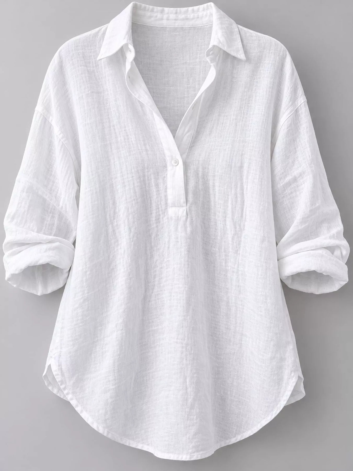 Collared Neck Long Sleeve Blouse (3)