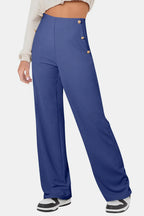 Decorative Button High Rise Pants (19)