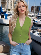 Button Down V-neck Sweater Vest (19)