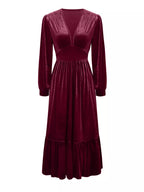 Ruffled Hem Long Sleeve Dress (14)