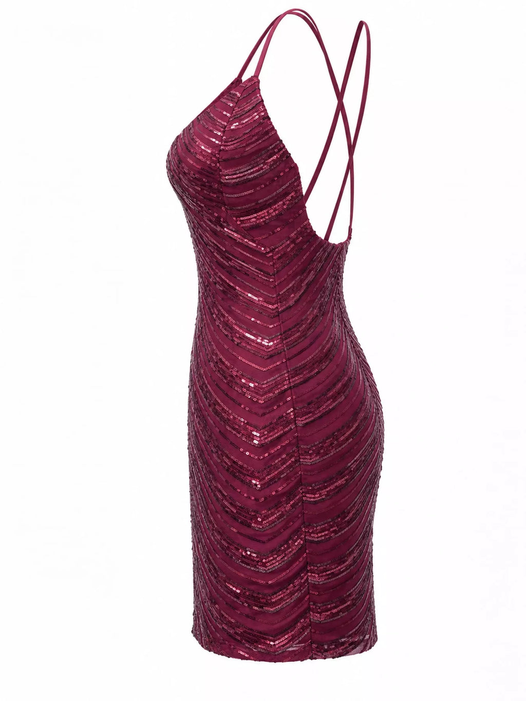Sleeveless Sequin Embellished Bodycon Mini Cami Dress (13)
