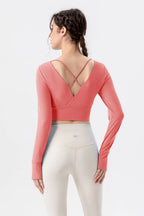 Square Neck Crisscross Active T-shirt (12)