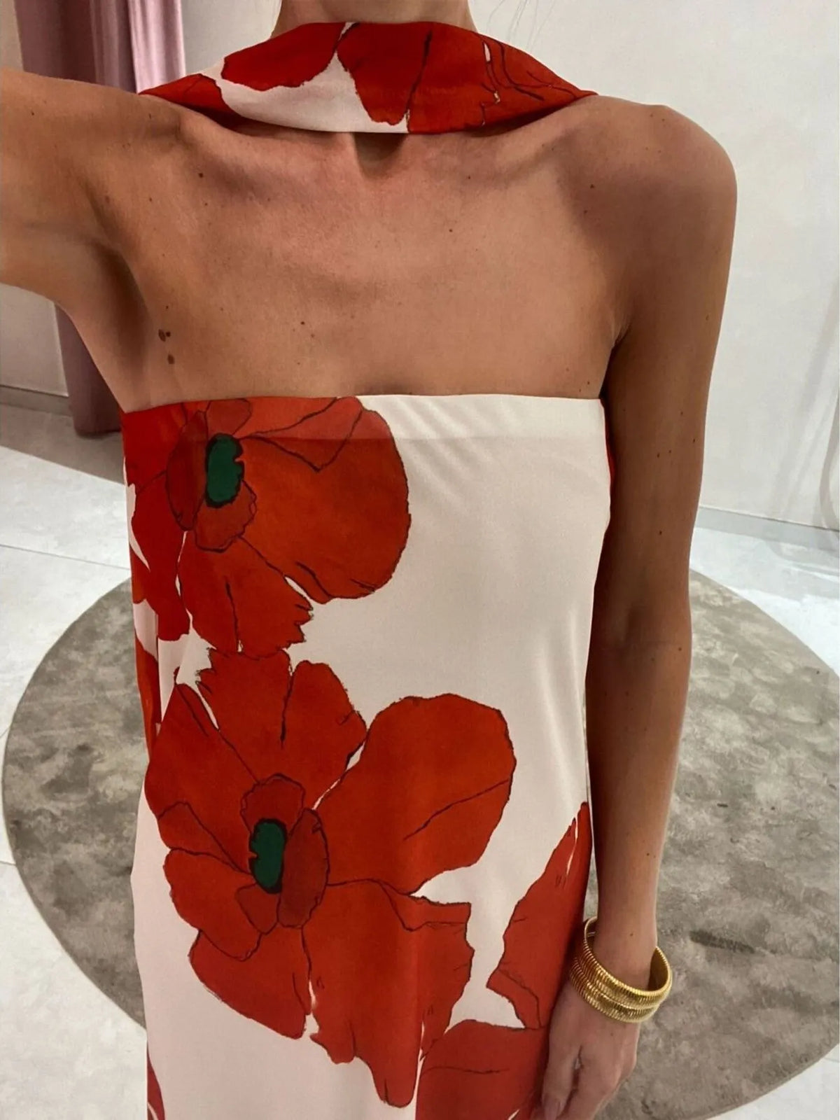 Printed Tube Maxi Dress (16)