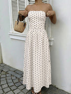 Polka Dot Tube A-line Dress (17)