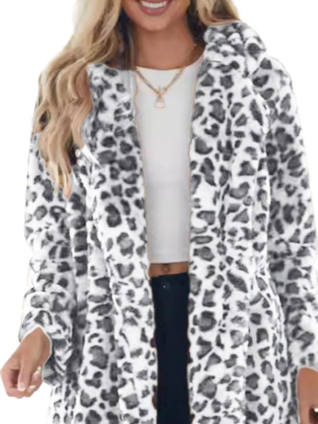 Full Size Leopard Open Front Outerwear Plus (8)