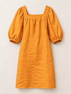 Square Neck Puff Sleeve Mini Dress (3)