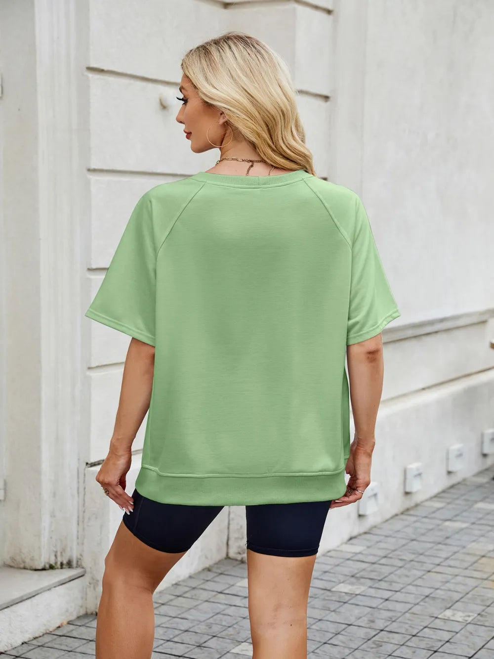 Round Neck Short Sleeve T-shirt (4)