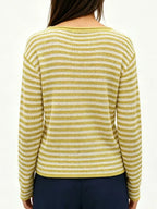 Striped Boat Neck Knit Sweater (14)