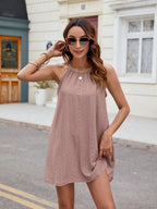 Eyelet Sleeveless Mini Dress (18)