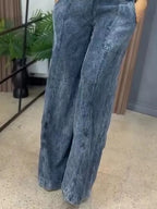 Full Size Vintage Wash Wide Leg Denim Overalls Plus (6)