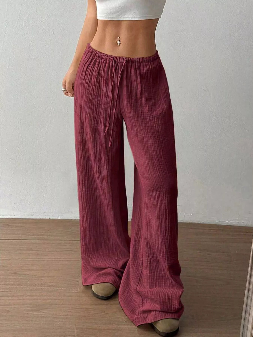Wide-leg Drawstring Pants (8)