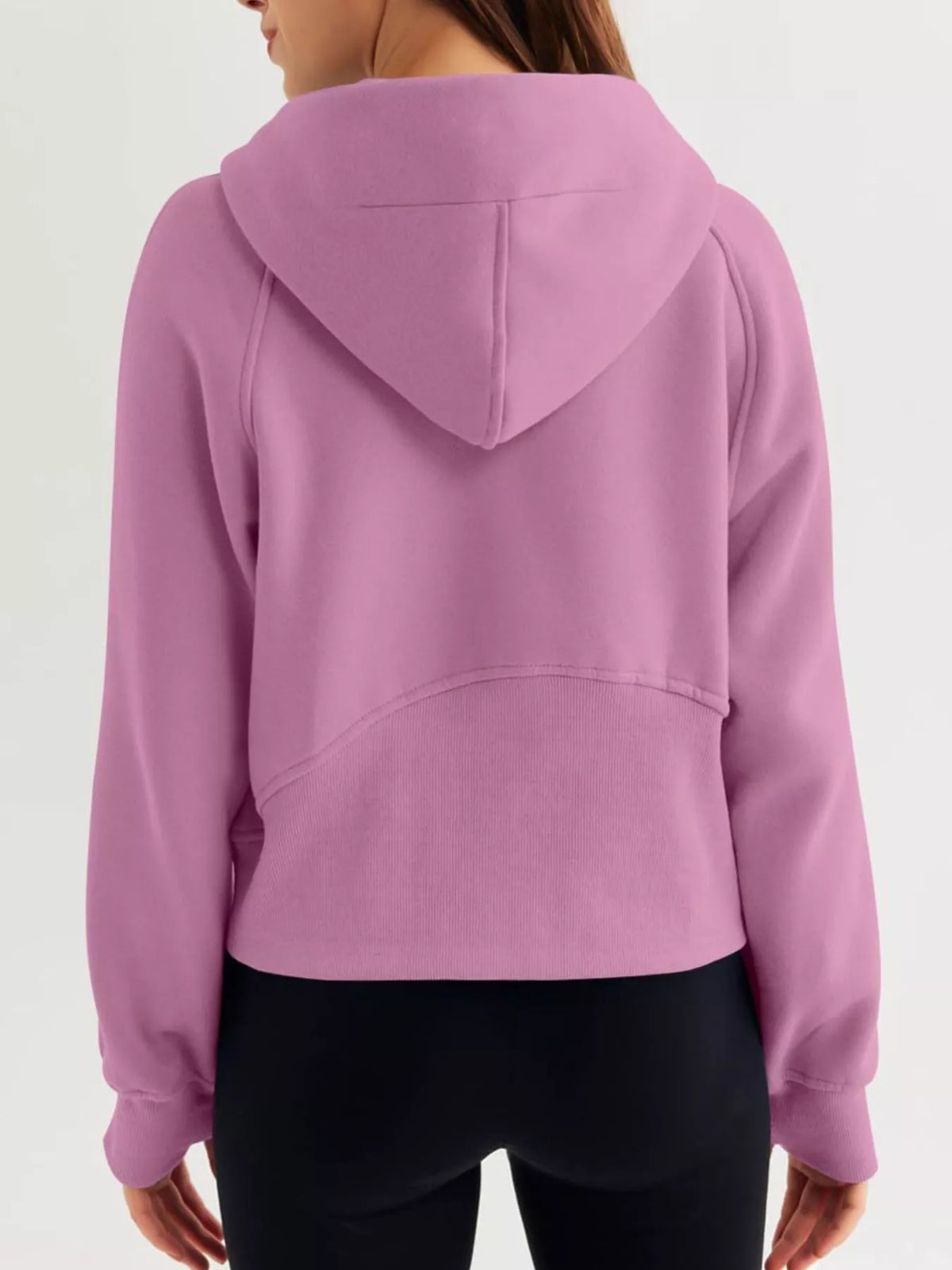 Half Zip Raglan Sleeve Hoodie (6)