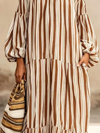 Off-shoulder Striped Maxi Dress (15)