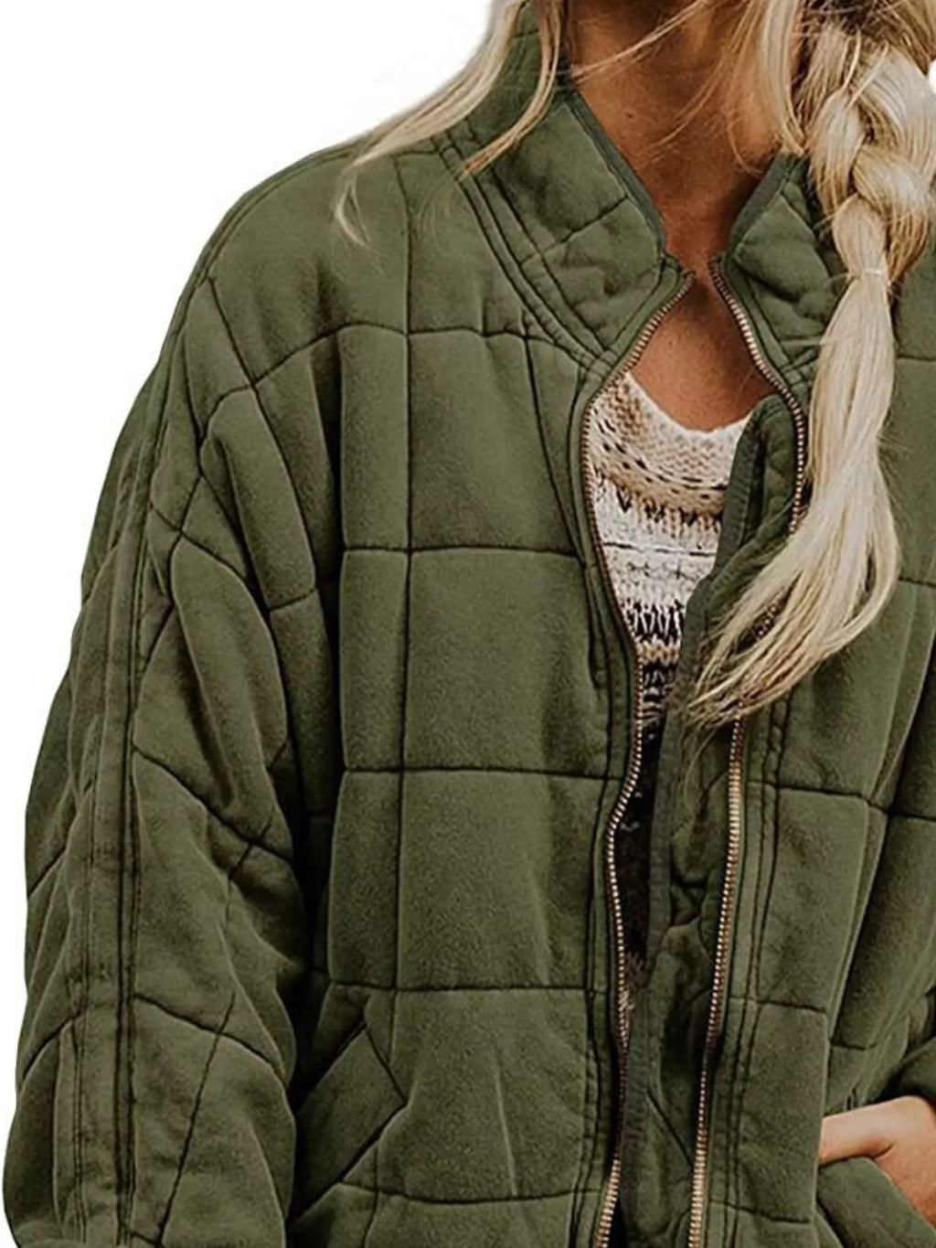 Quilted Zip Up Outerwear (2)
