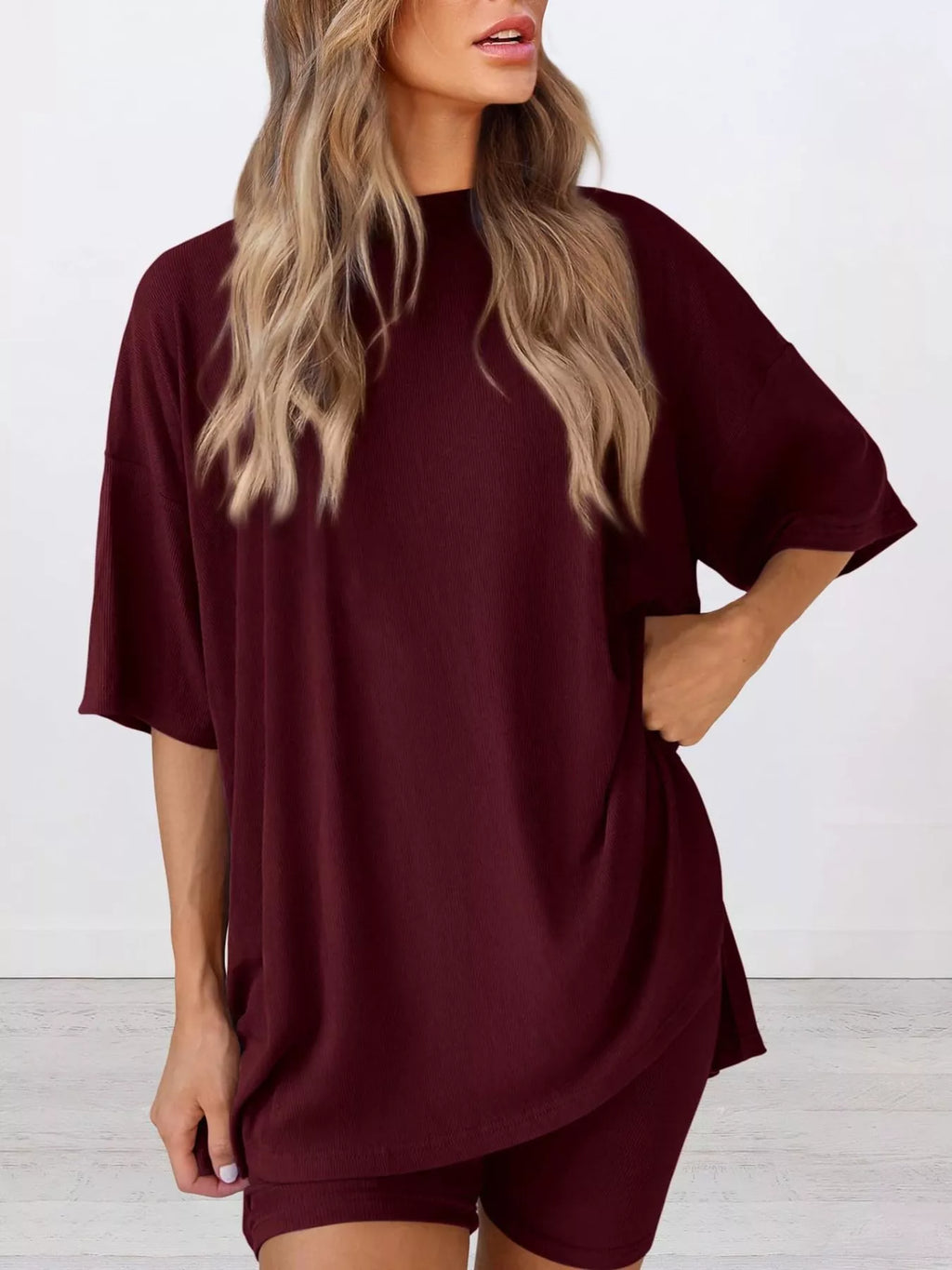 Full Round Neck Two-piece Set (2)