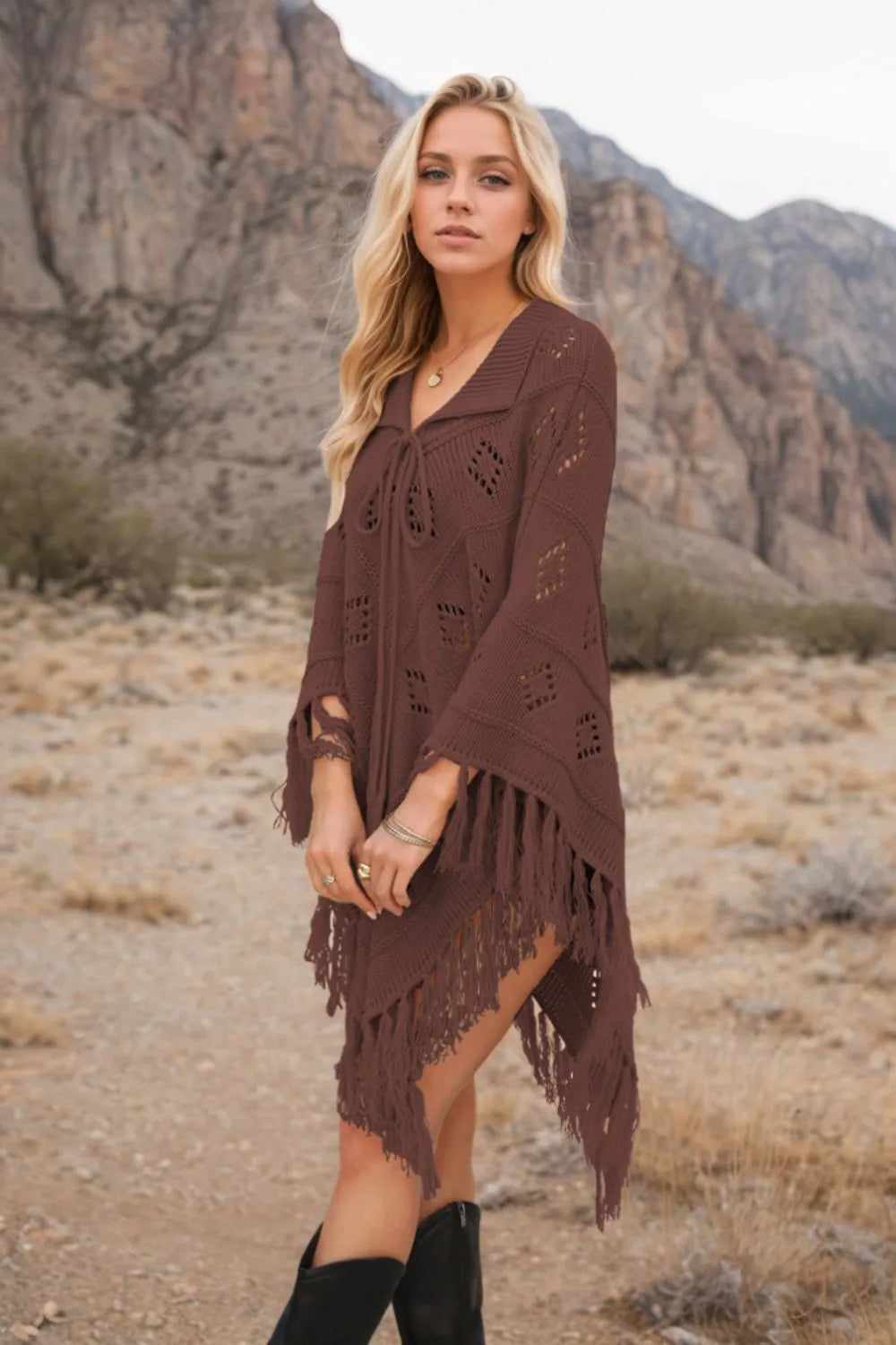 Tassel Hem Knit Cover Up (19)