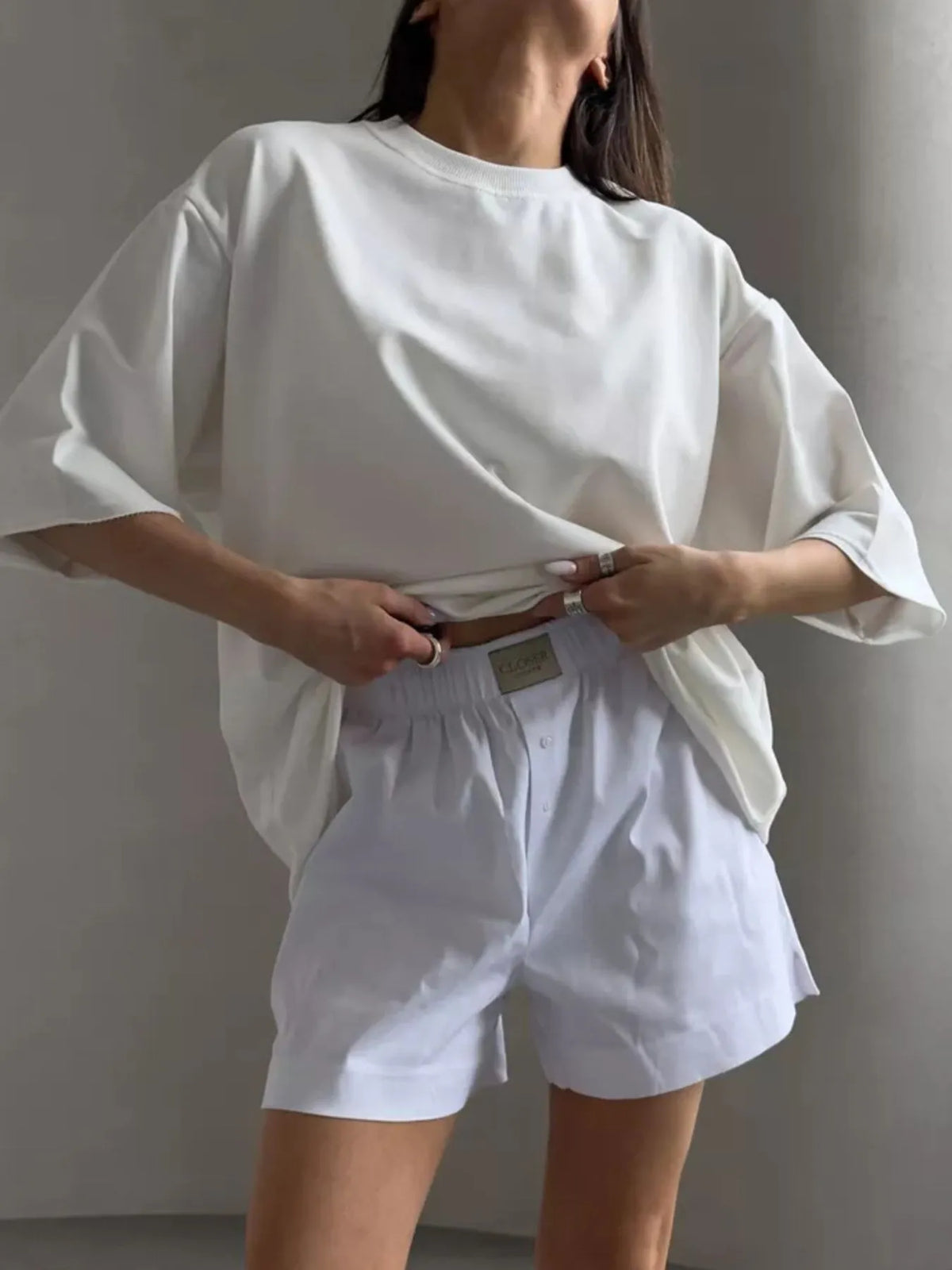 Round Neck Half Sleeve Oversized T-shirt (12)