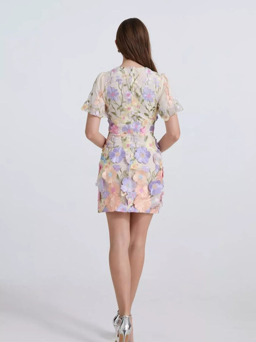 Floral Puff Sleeve Mini Dress (24)