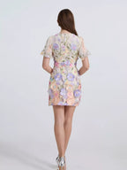 Floral Puff Sleeve Mini Dress (24)
