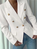 Decor Button Lapel Collar Blazer (2)