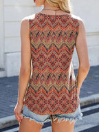 Printed Scoop Neck Wide Strap Tank (23)