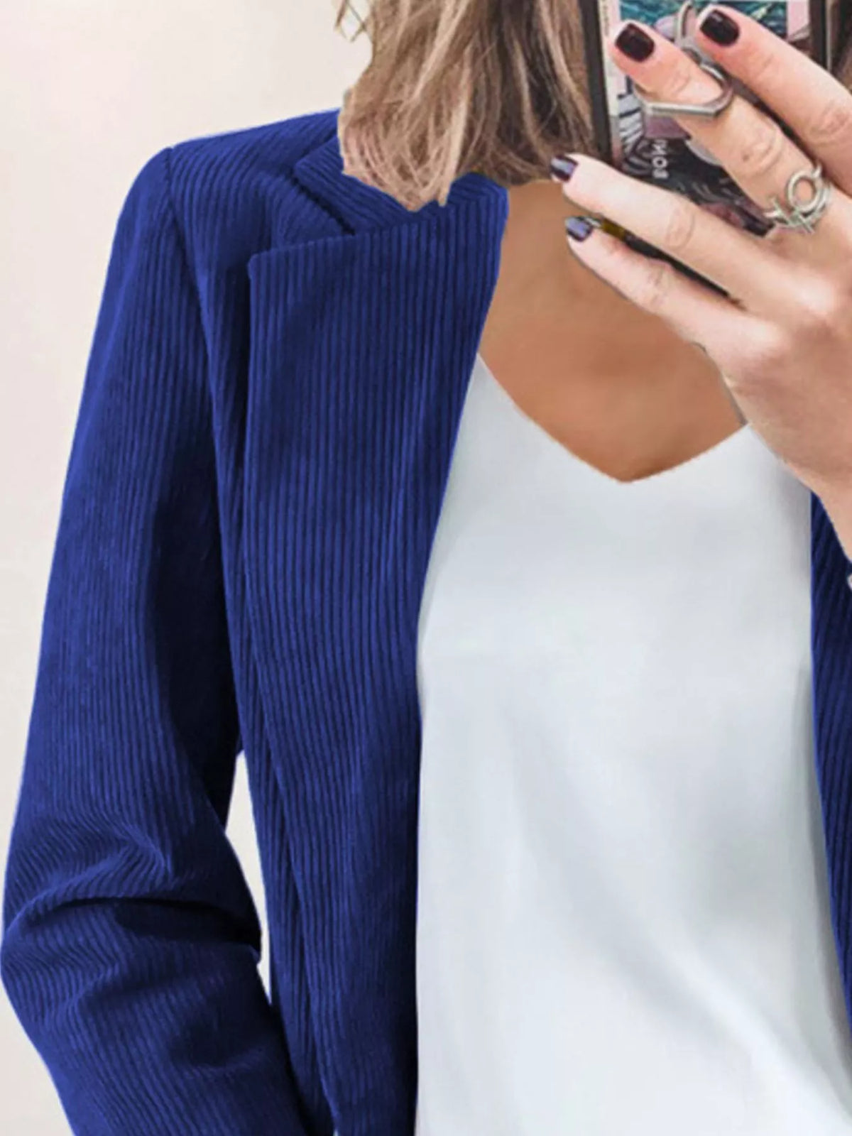 Corduroy Lapel Collar Casual Blazer (12)