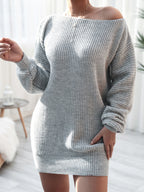 Rib-knit Mini Sweater Dress (17)