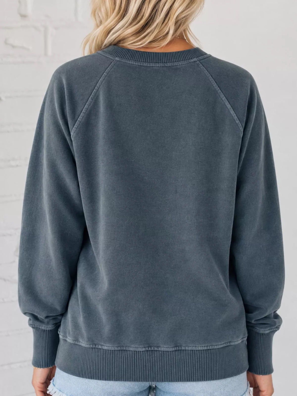 Crew Neck Raglan Sleeve Sweatshirt (31)