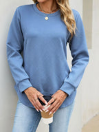Textured Crew Neck Sweatshirt (4)