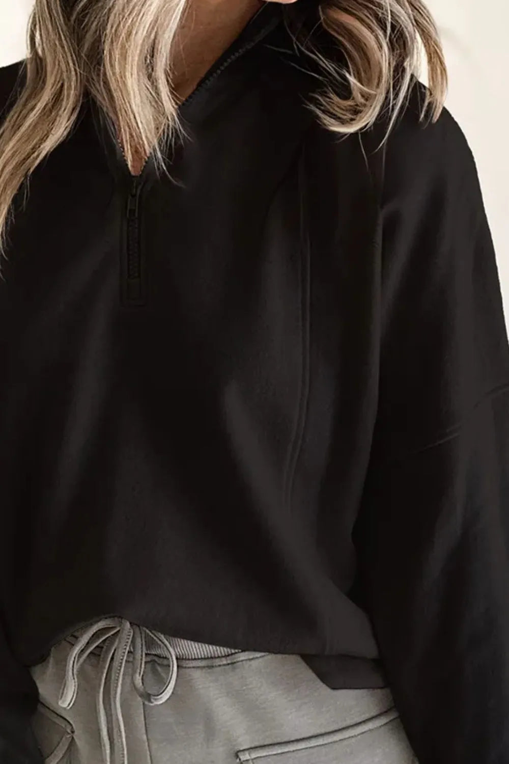 Half Zip Long Sleeve Sweatshirt (14)