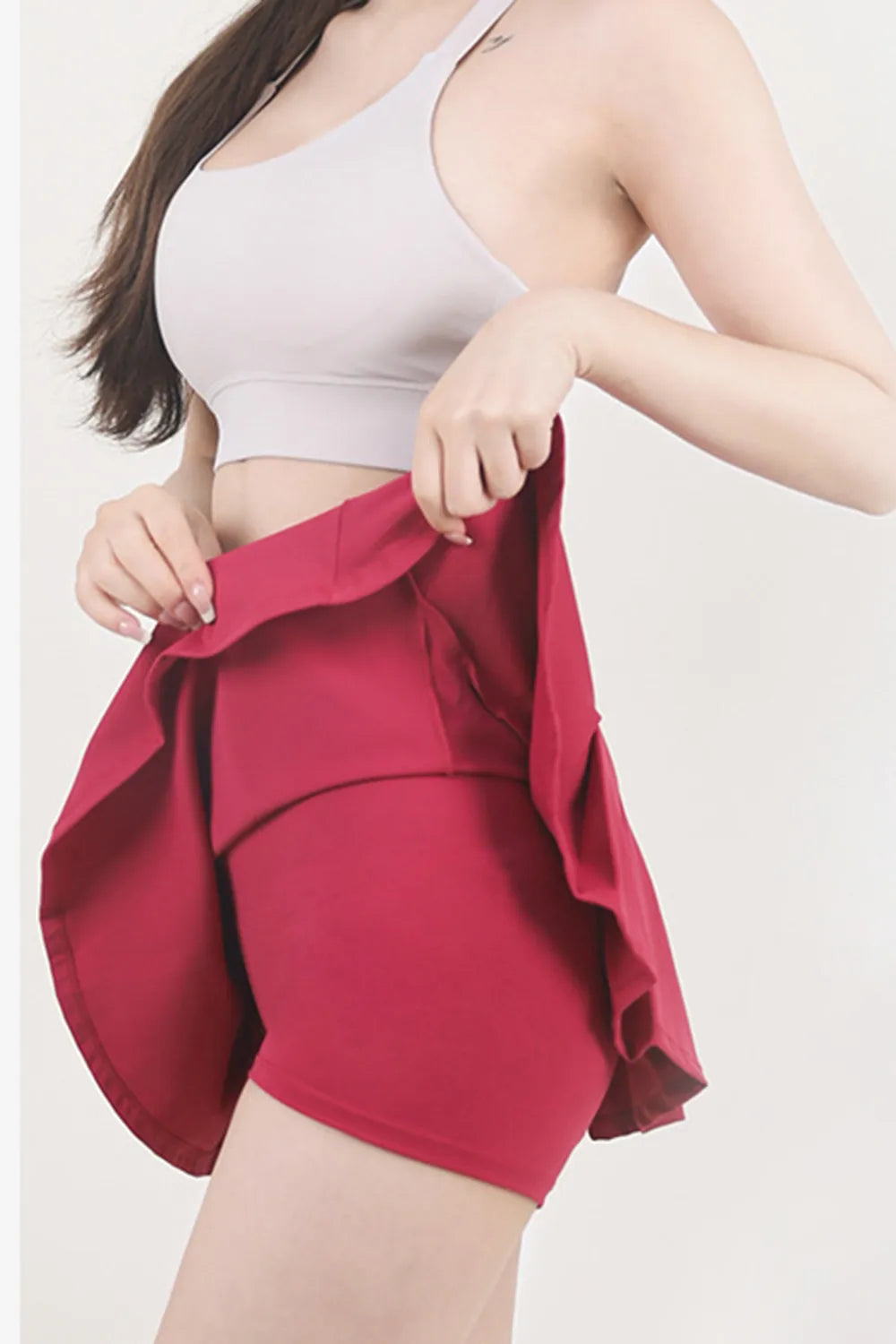 High Waist Pleated Active Skirt (5)