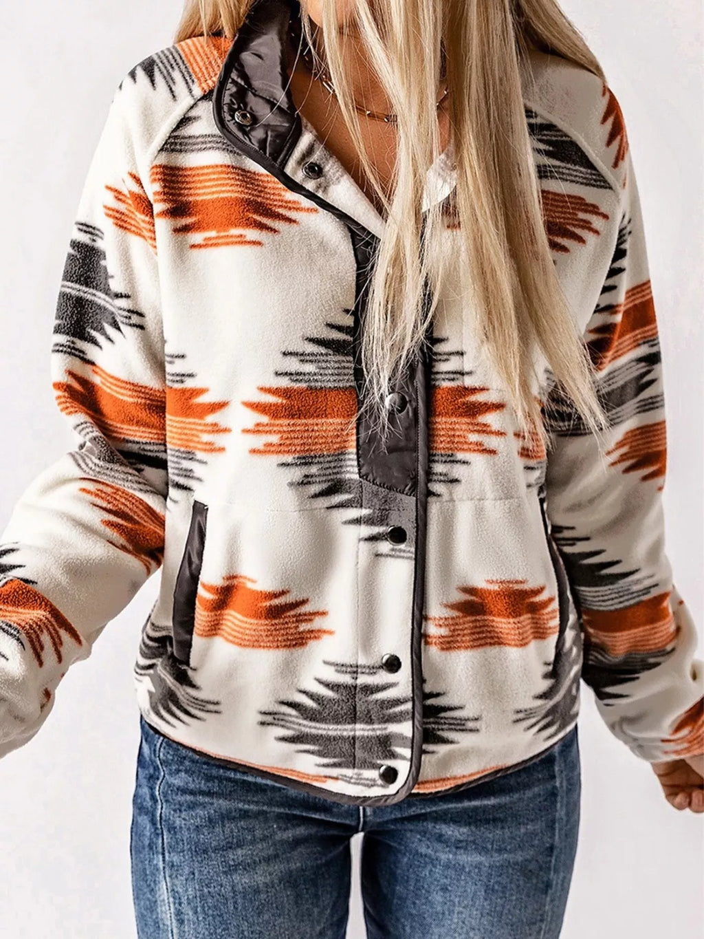 Geometric Snap Down Jacket (2)