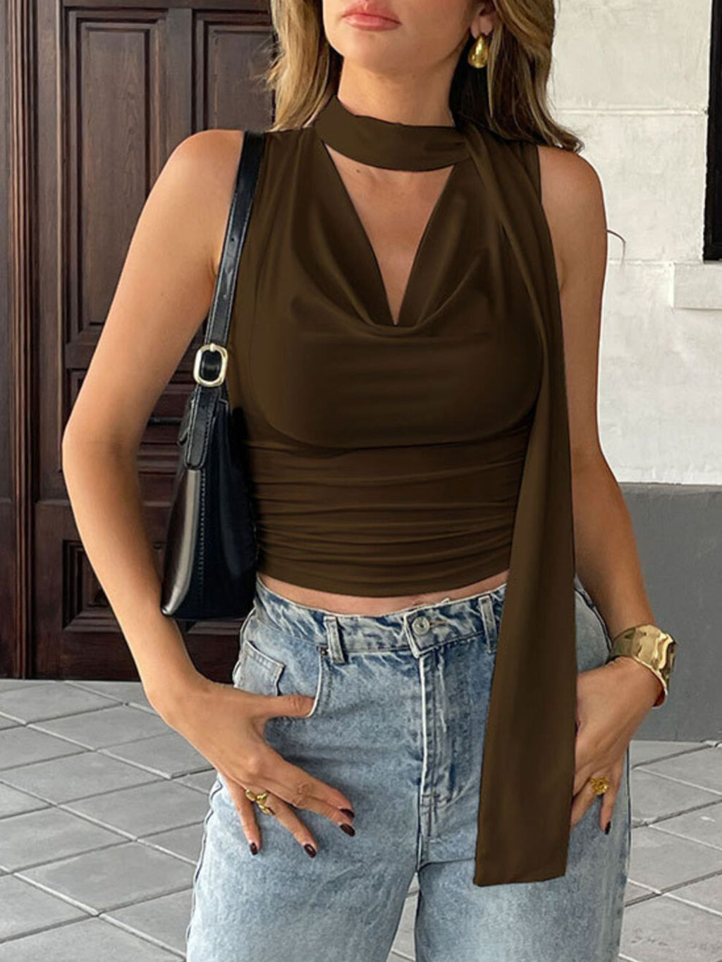 Cowl Neck Ruched Cami (16)