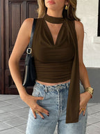 Cowl Neck Ruched Cami (16)