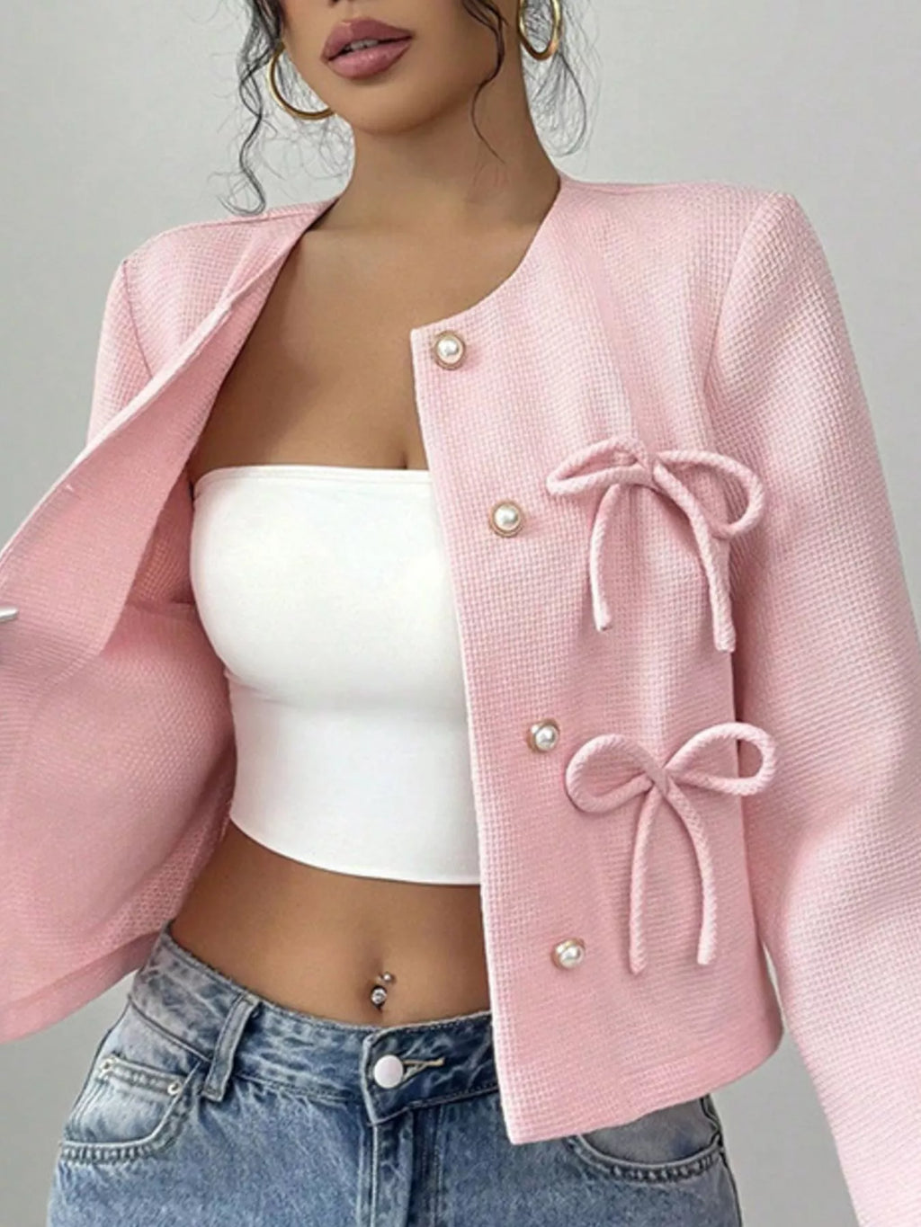 Bow Detail Cropped Outerwear (23)