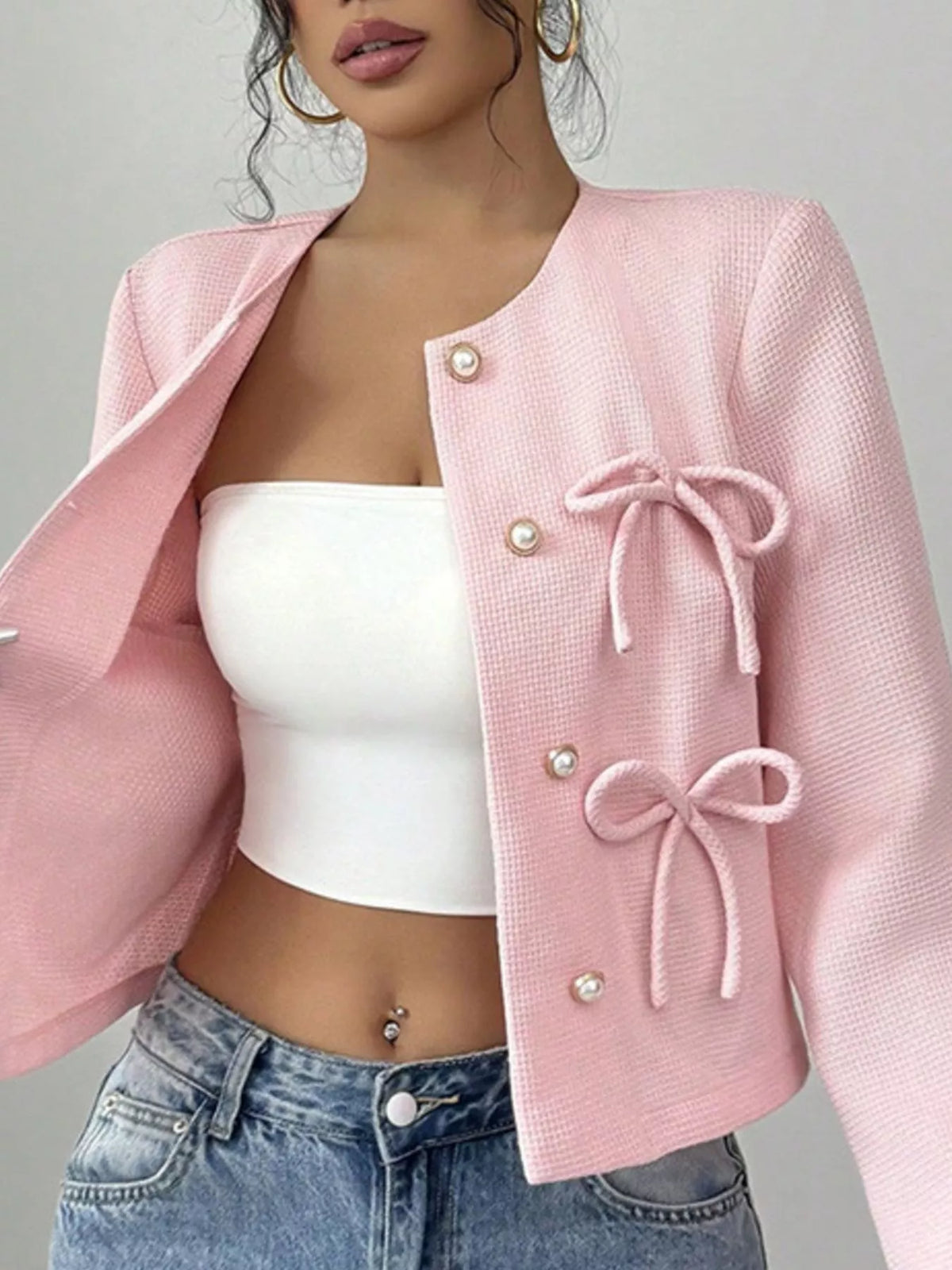 Bow Detail Cropped Outerwear (23)