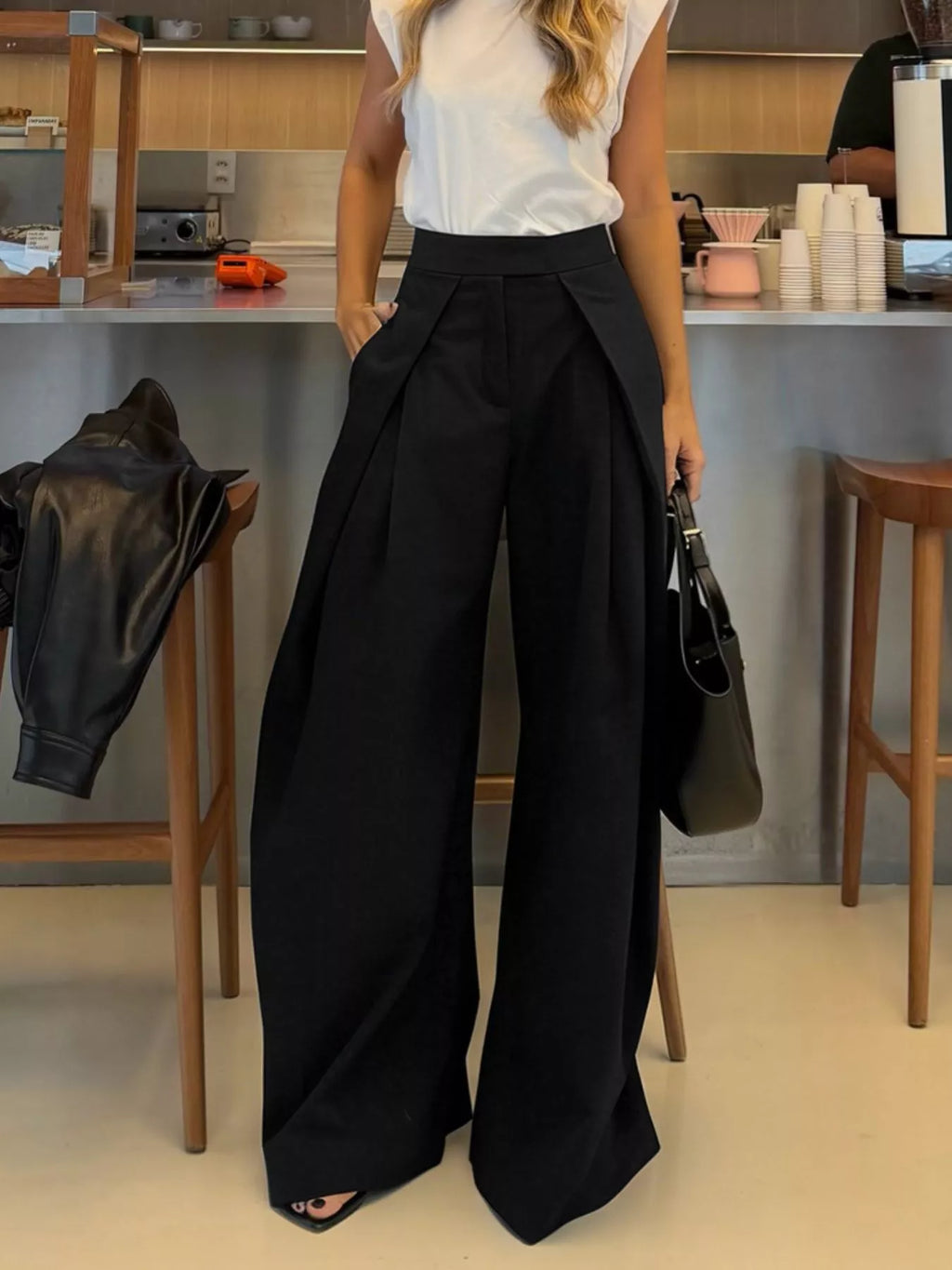 High-waisted Wide-leg Pants (8)