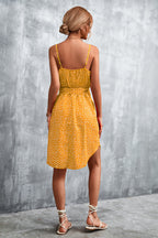 Printed V-neck Tie Waist Mini Dress (16)