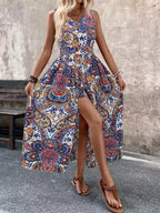 Paisley Print Sleeveless Romper (19)