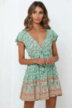 V-neck Print Dress photo 2